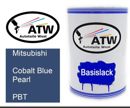 Mitsubishi, Cobalt Blue Pearl, PBT: 500ml Lackdose, von ATW Autoteile West.